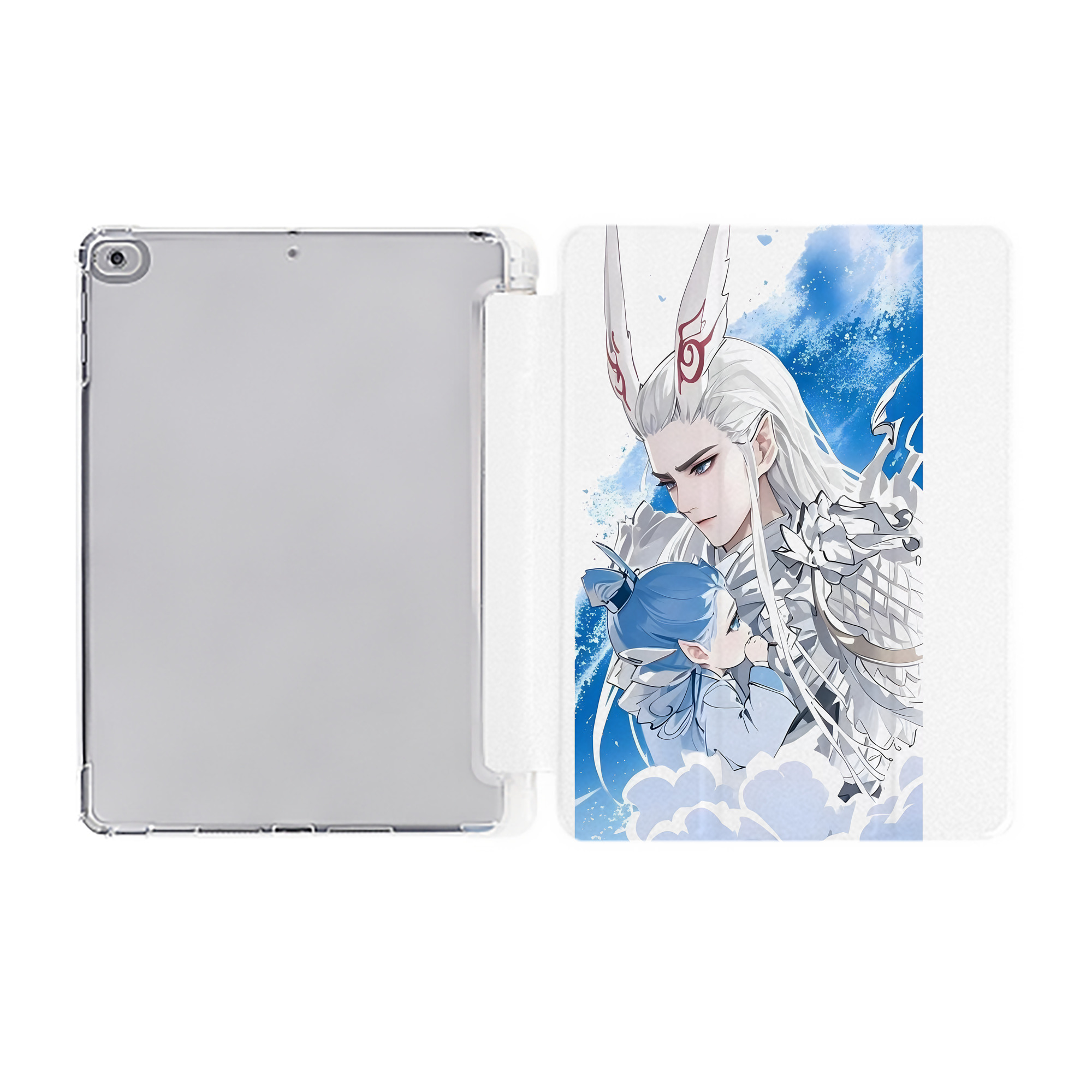 （画像用） Ne Zha 2 ナタ 魔童の大暴れ IPad ケース ペン収納付き 三つ折りスタンド PUレザー×シリコン 対応機種9.5/10.5/10.9インチ